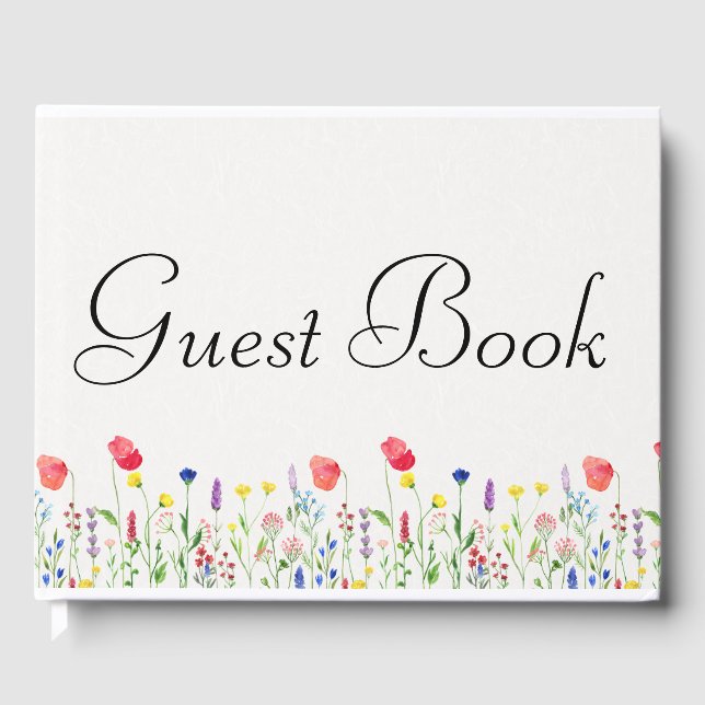 Livre d'or thème fleurs sauvages de printemps (Recto)