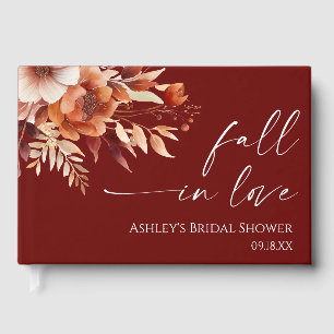 Livre D'or Tombez Amoureux Fête de Mariage Florale Bourguigno
