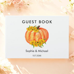Livre D'or Tournesol Citrouille orange mariage de automne