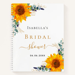Livre d'or tournesol eucalyptus nuptiale douche