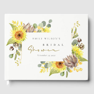 LIVRE D'OR TOURNESOL RUSTIQUE EUCALYPTUS FLORAL SHOWER NUPTI