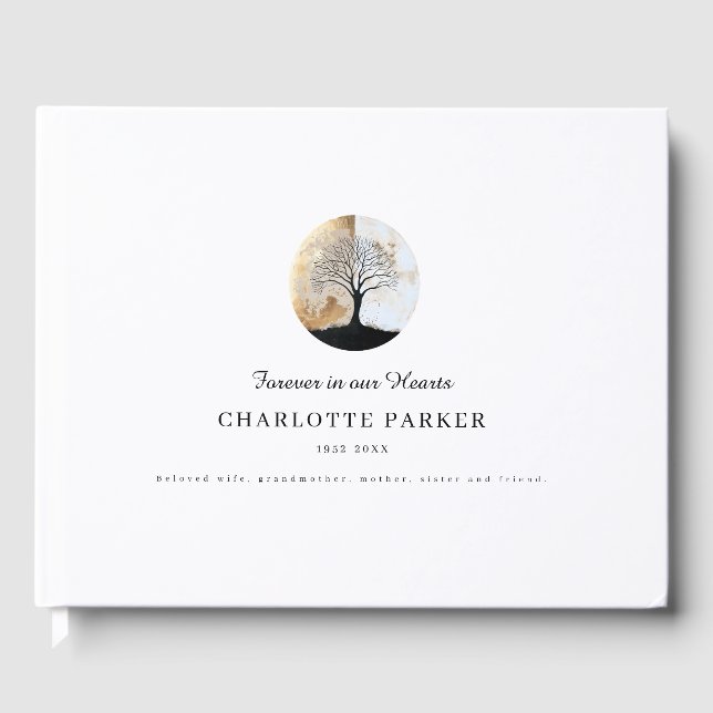 Livre D'or Tree of Life Memorial White Custom (Recto)