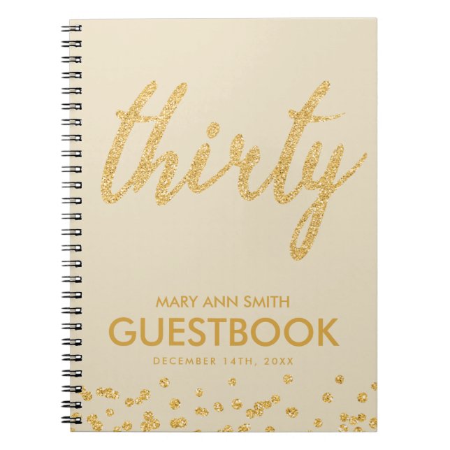 Livre d'or "Trente" 30 Parties scintillant d'anniv (Devant)