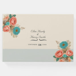 Livre D'or Tropical Blues & Greens Eco-Friendly Beach Wedding