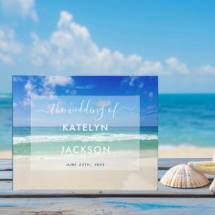 Livre D'or Tropical Ocean Waves Photo Elegant Beach Wedding