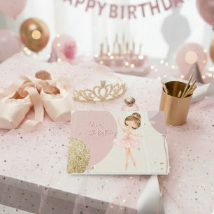 Livre D'or Tutu Ballerine Danseuse Classique Fille Rose Anniv