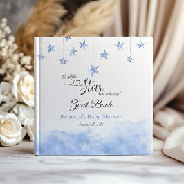 Livre D'or Twinkle Little Star Blue Clouds Boy Baby Shower