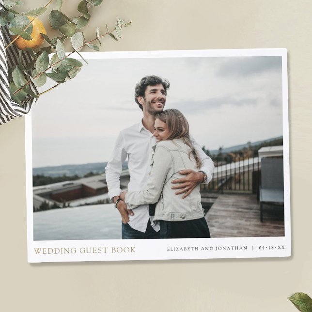 Livre D'or Typographie d'or moderne Mariage photo (Créateur téléchargé)