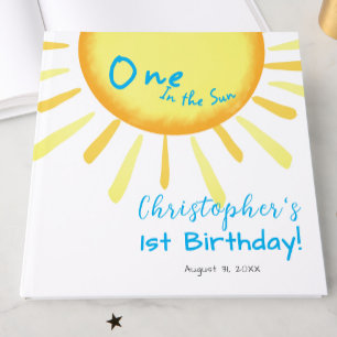 Livre D'or Un sur mesure pour le premier anniversaire en bleu