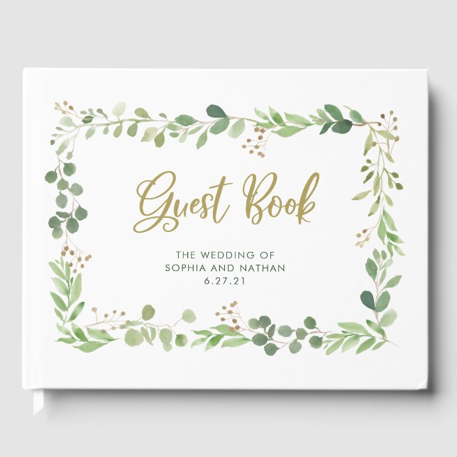 Livre D'or Une verdure simple | Mariage (Recto)