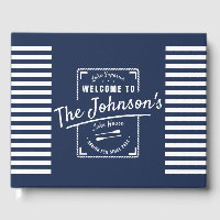 Unique Navy Stripes Lake Beach House