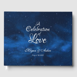 Livre D'or Univers bleu romantique moderne