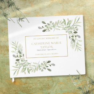 Livre D'or Verdure En Souvenir Mémorial Funéraire