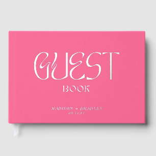 Livre D'or Véritable Foil Élégant rose Calligraphie Mariage d
