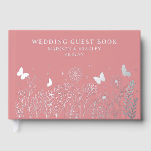 Livre D'or Véritable Mariage floral élégant