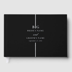 Livre D'or Véritable Mariage Monogramme Élégant minimal