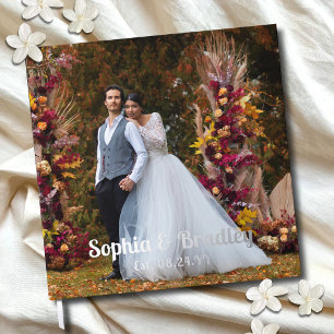 Livre D'or Véritable Mariage Photo Noms Personnalisés