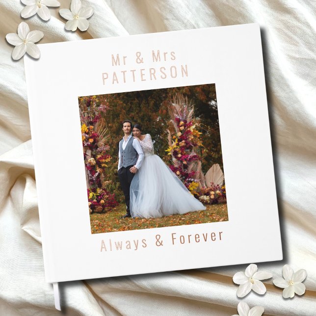 Livre D'or Véritable Mariage Photo Noms Personnalisés (Créateur téléchargé)