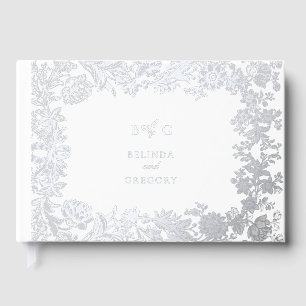 Livre D'or Véritable Mariage végétal en argent élégant
