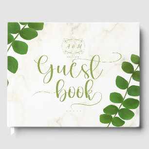 Livre D'or Vert Chic de Mariage