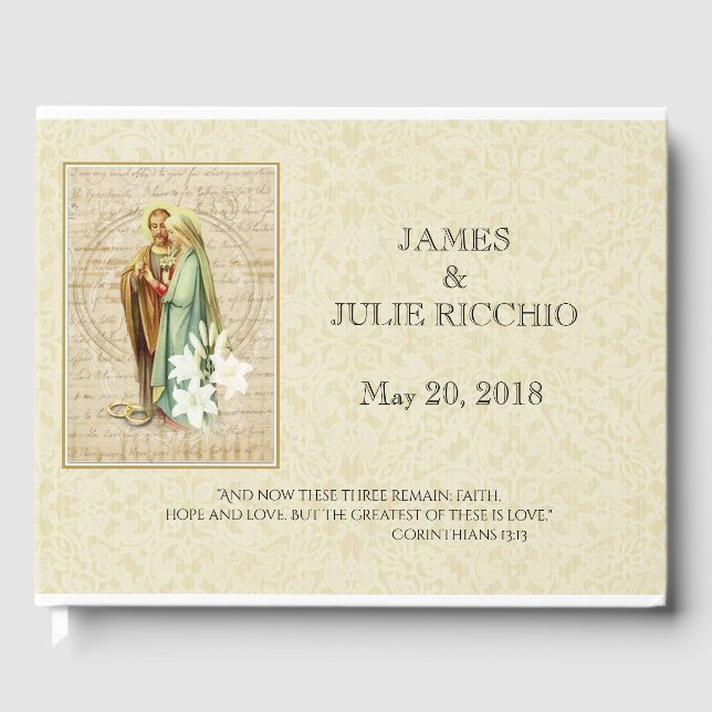 Livre D'or Vierge traditionnelle catholique Mariage Marie (Recto)