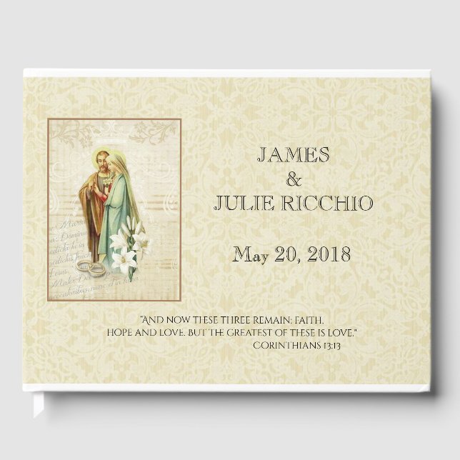 Livre D'or Vierge traditionnelle catholique Mariage Marie (Recto)