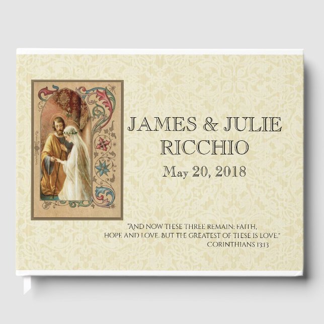 Livre D'or Vierge traditionnelle catholique Mariage Marie (Recto)