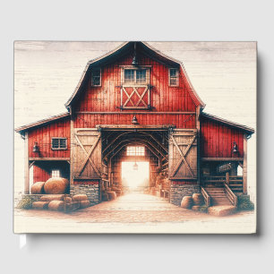 Livre D'or Vieux Mariage campagnard rustique de la grange rou