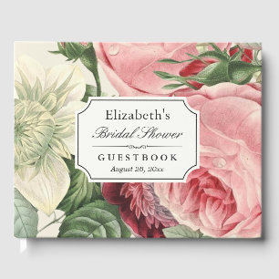 Livre D'or Vintage Botanique Florale Élégante Fête des mariée