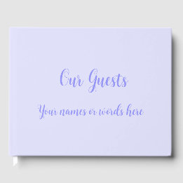 Livre D'or Violet Pervenche Pastel