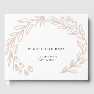 Livre D'or Vœux Floraux Roses Pour Bébé