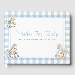 Livre D'or Voeux pour bébé Baby shower Cheval Rocking