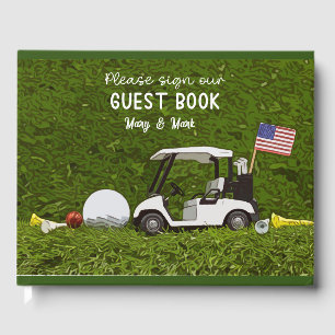 Livre D'or voiturette de golf avec drapeau d'Amérique