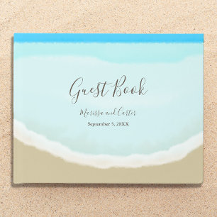 Livre D'or Watercolor Ocean Beach Wedding