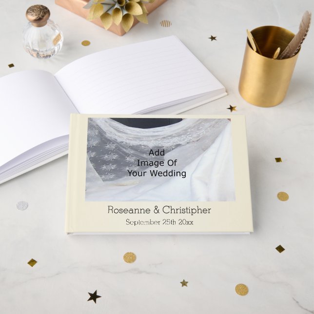Livre D'or Wedding Guest Book Champagne Glasses (Recto ouvert)