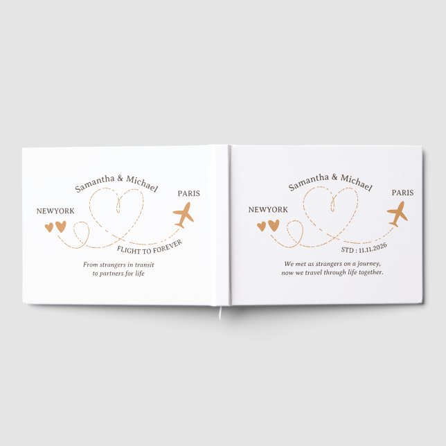 Livre D'or Wedding Travel Flight Airplane trekking (Complet)
