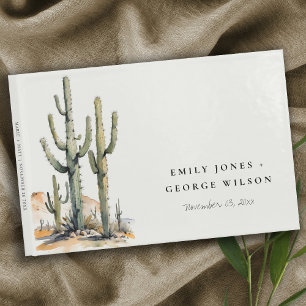 Livre D'or Western Boho Cactus Mariage du paysage du désert