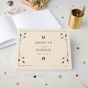 Livre D'or Western Boho Horseshoe Monogram Ranch Mariage