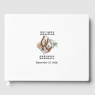 Livre D'or Western Country Cowboy Boho Cow Mariage crâne