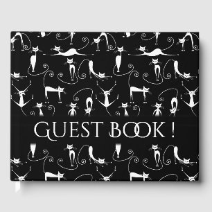 Livre D'or Whimsical Skinny blanc chat Texte personnel épine