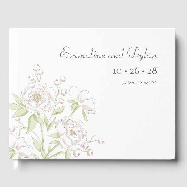 Livre D'or White Rose Classic Wedding (Recto)