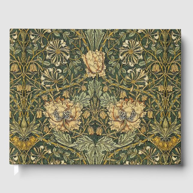 Livre D'or William Morris Honeysuckie Vert Jaune (Recto)