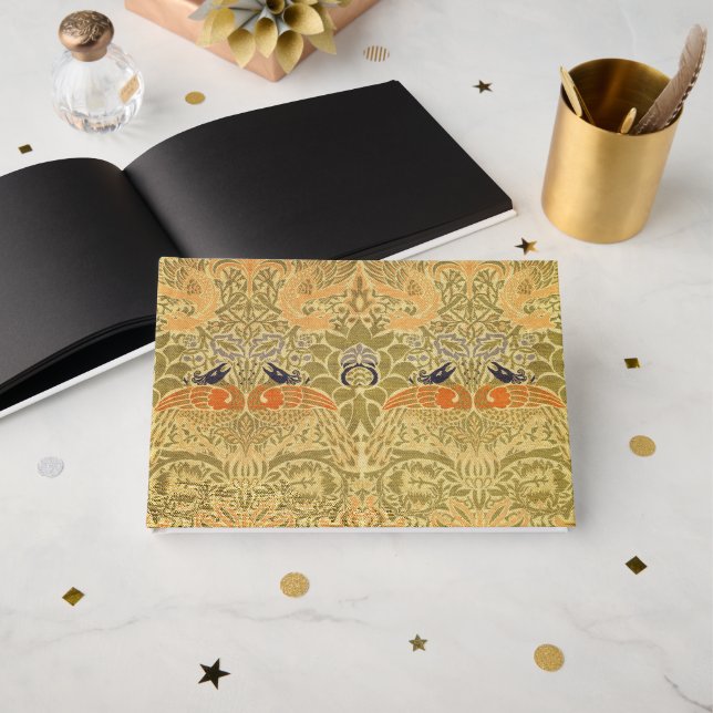 Livre D'or William Morris Peacock & Dragon Arts & Artisanat (Recto ouvert)