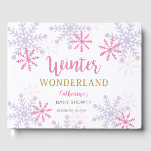 Livre D'or Winter Wonderland Baby shower Snowflakes