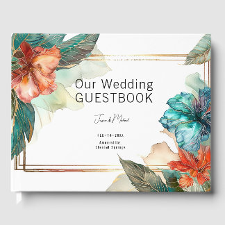 Livre D'or With photo teal Hibiscus Serenade Paradise
