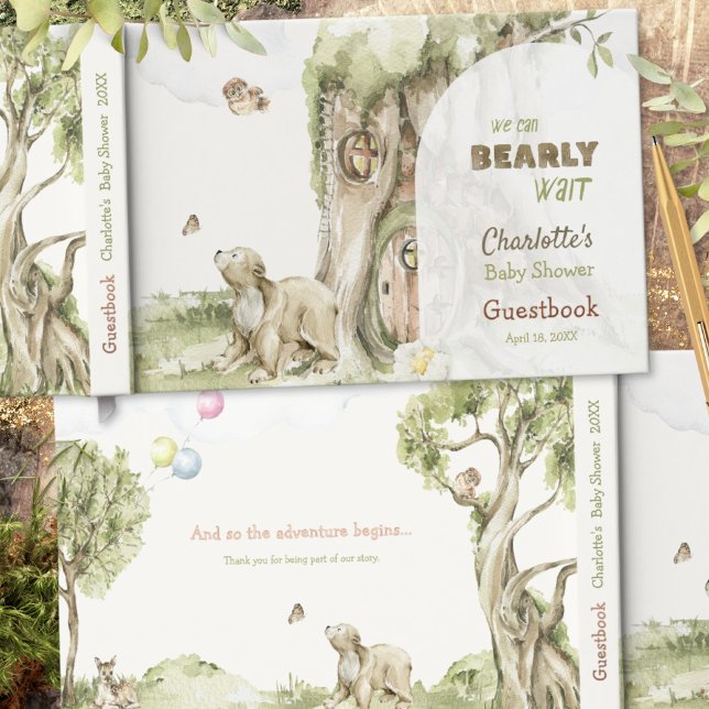 Livre D'or Woodland Scenery Bearly Wait (Woodland Scenery Bearly Wait Foil Guest Book ©Susanne Sachers - Sunny Mind 🌞)