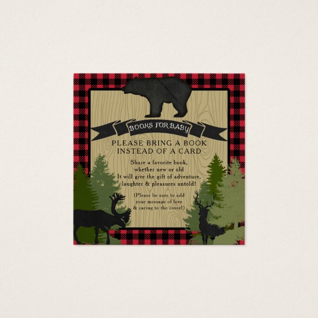 Livre Douche Lumberjack Plaid Garçon Ours Cerf Pla (Devant)