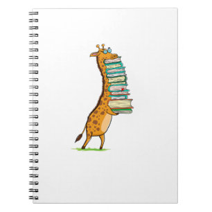 Livre drôle Lecture Giraffe I Love My Library