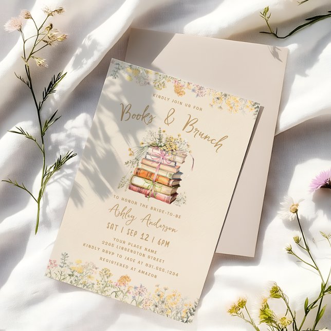 Livre et Brunch Floral Bridal Show Invitation (Créateur téléchargé)