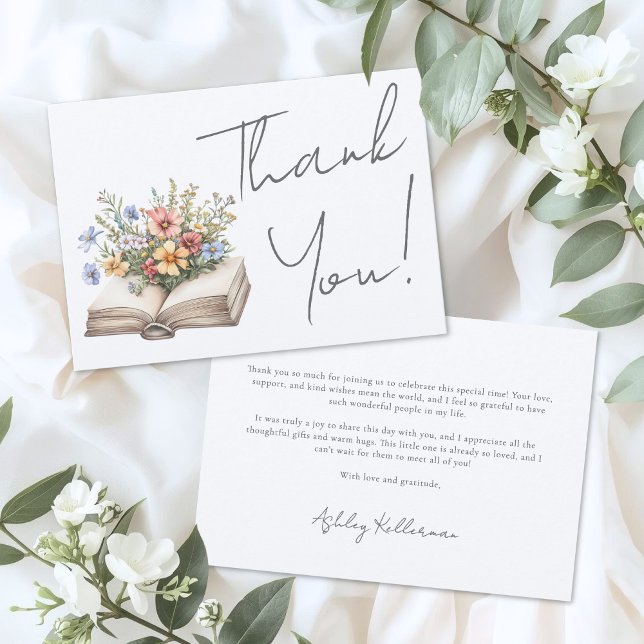 Livre Floral Merci (Book Floral Thank You)